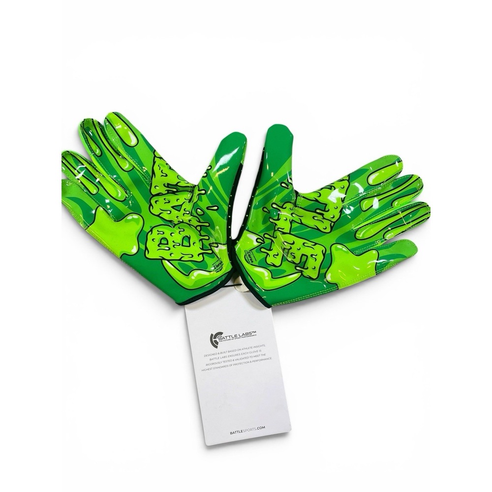 Battle Sports Youth "Slime" Doom Speed Receiver Football Glove XL - Picture 2 of 4
